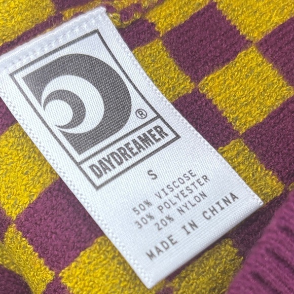 Daydreamer Fig Check Fitted Cropped Sweater - Small - Picture 9 of 12